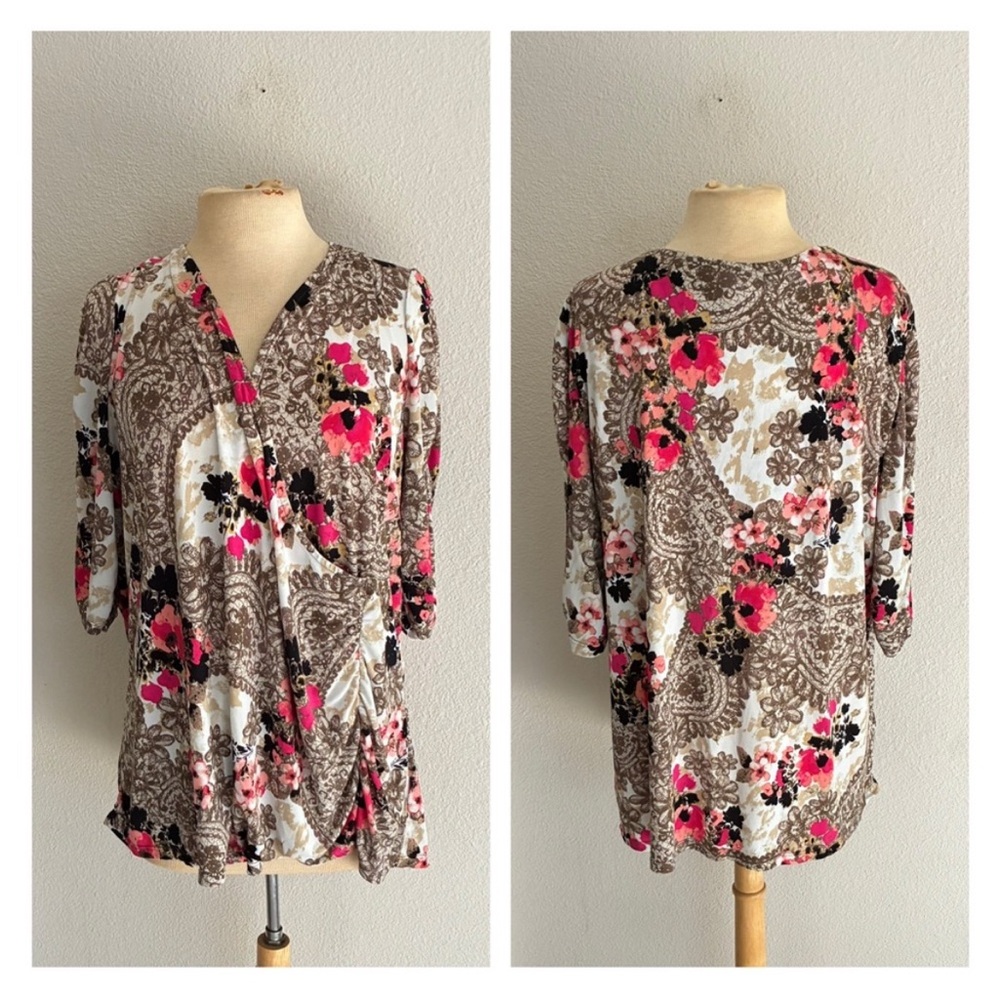 Style & Co faux wrap blouse
